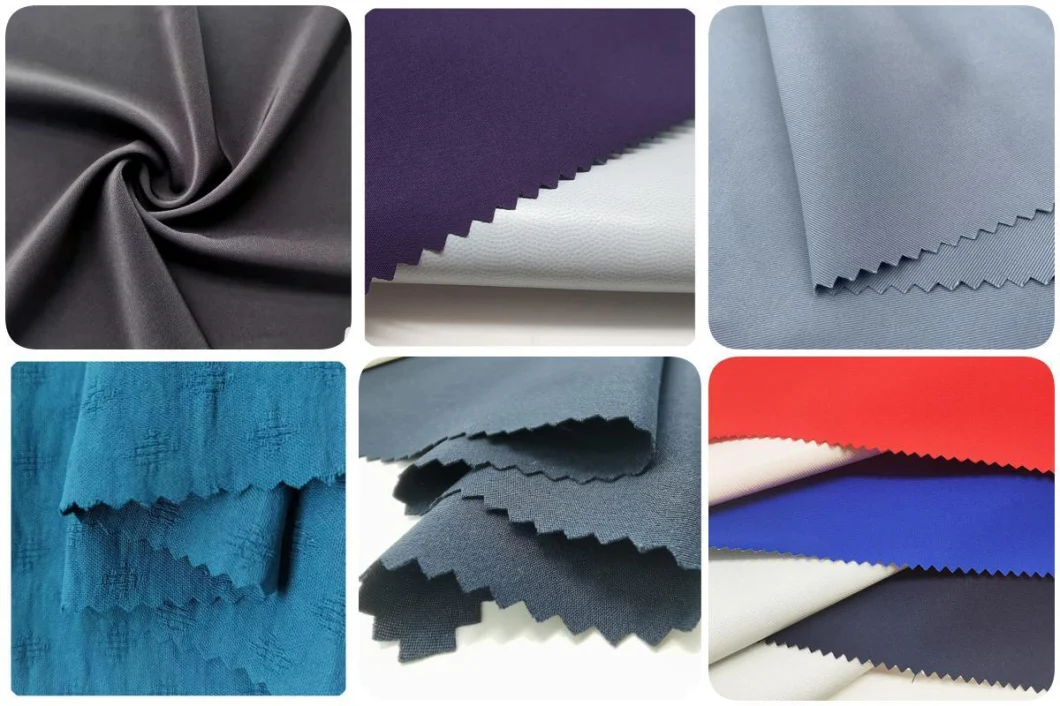 Polyester T800 T400 Plain Four/2 Way Stretch Elastic Twill Anti-Static Waterproof Fabric for Bag, Dress, Garment, Outdoor Jacket