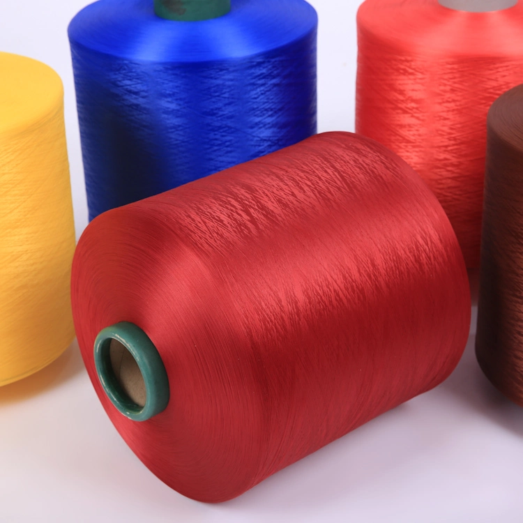 Yarn 100% Polyester Anti-Bacterial for Socks High Elastic Polyester 75D/36f Imitation Nylon Filament Yarn